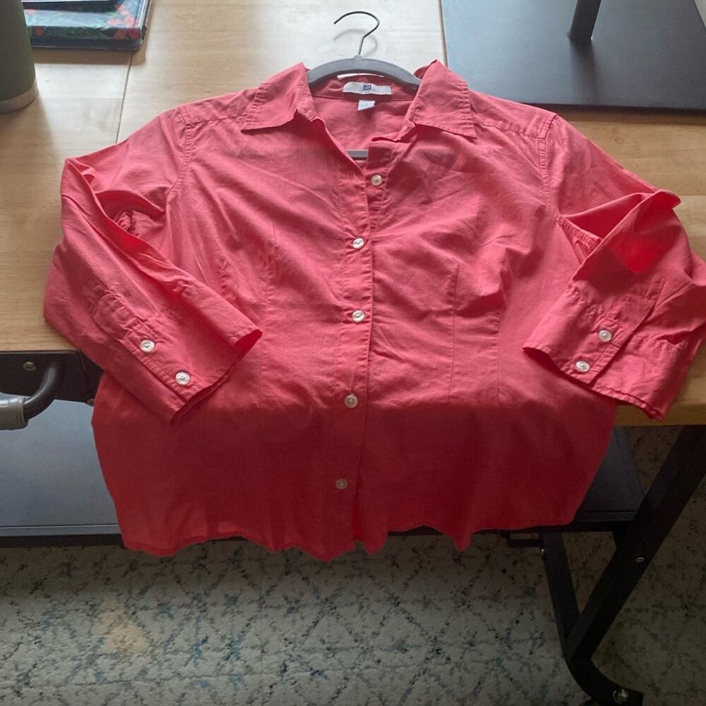 GAP Factory Coral Button Down Shirt